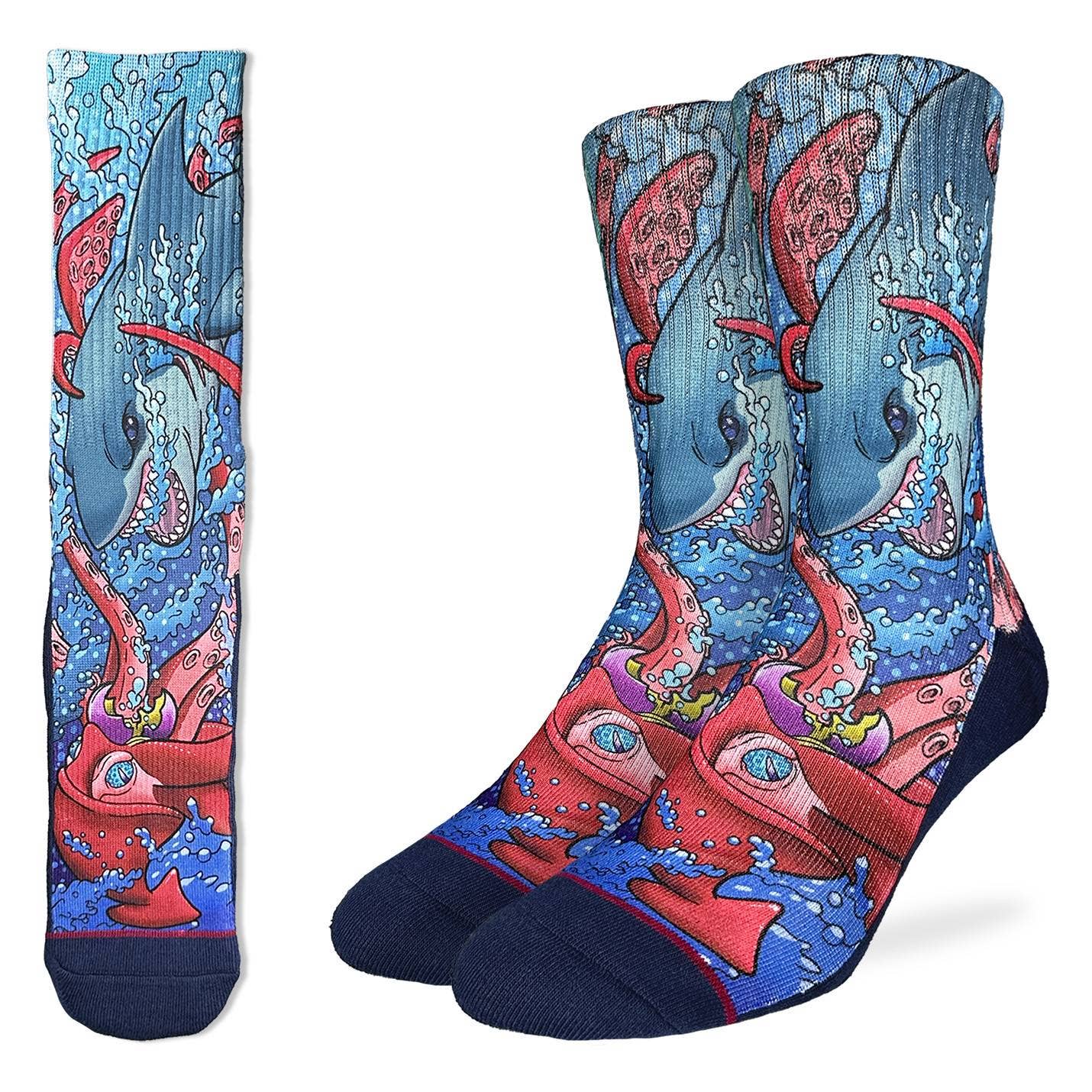Good Luck Sock - Men's Shark vs Kraken Socks