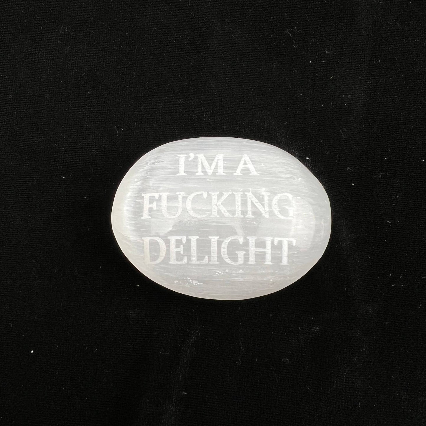 Humorous Selenite Palm Stone | Choose your favorite | (6-7cm)