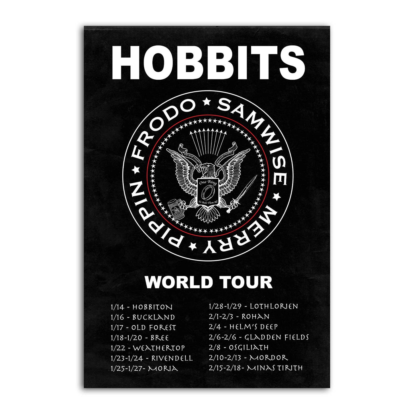 Hobbits World Tour Magnet
