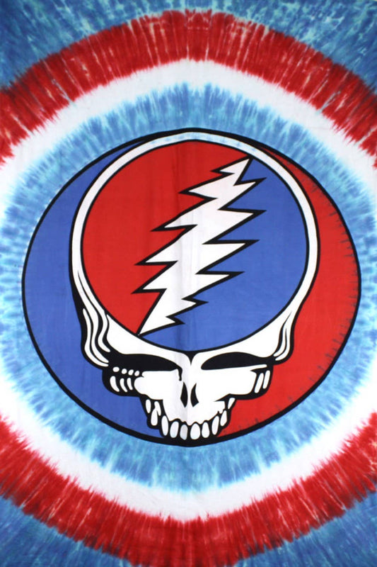 Grateful Dead Tapestry Patriotic Stealie Tie Dye 30x45"