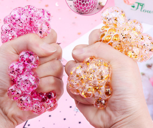 Glitter colorful Ball Squishy Squeeze Toy Fidget Toy