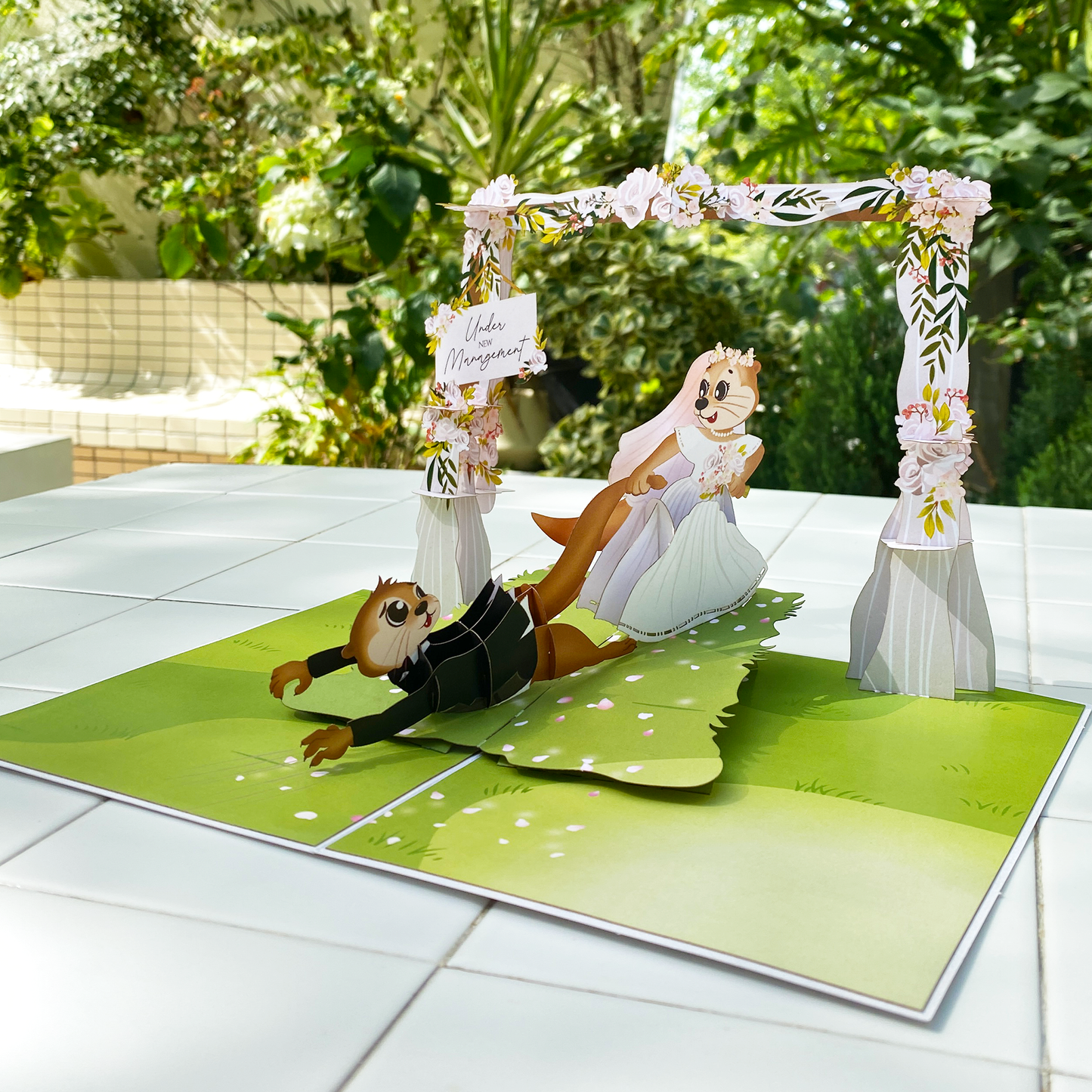 Under New Management Funny 3D Pop-Up Wedding Card