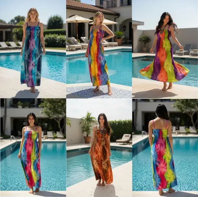 DK Hawaii - Long Tie Dye Maxi Dress
