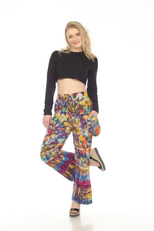 Rising International Inc - Tie Dye Pocket Bell Trouser D518