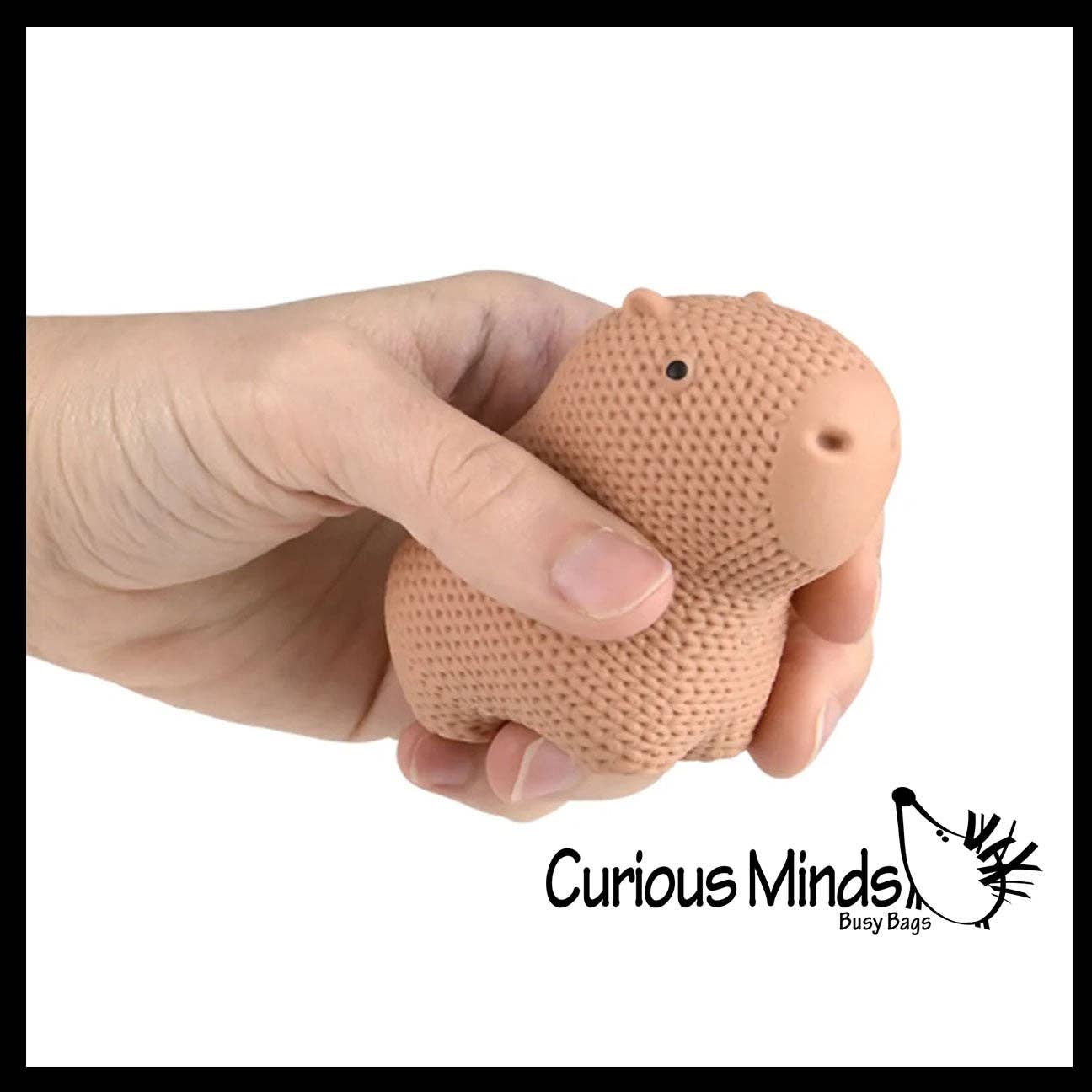 Marshmallow Crochet Look Capybara Animal Stress Ball 1PC