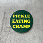 The Silver Spider - Pickle eating Champ Sticker 3” foodie restaurant deli gift