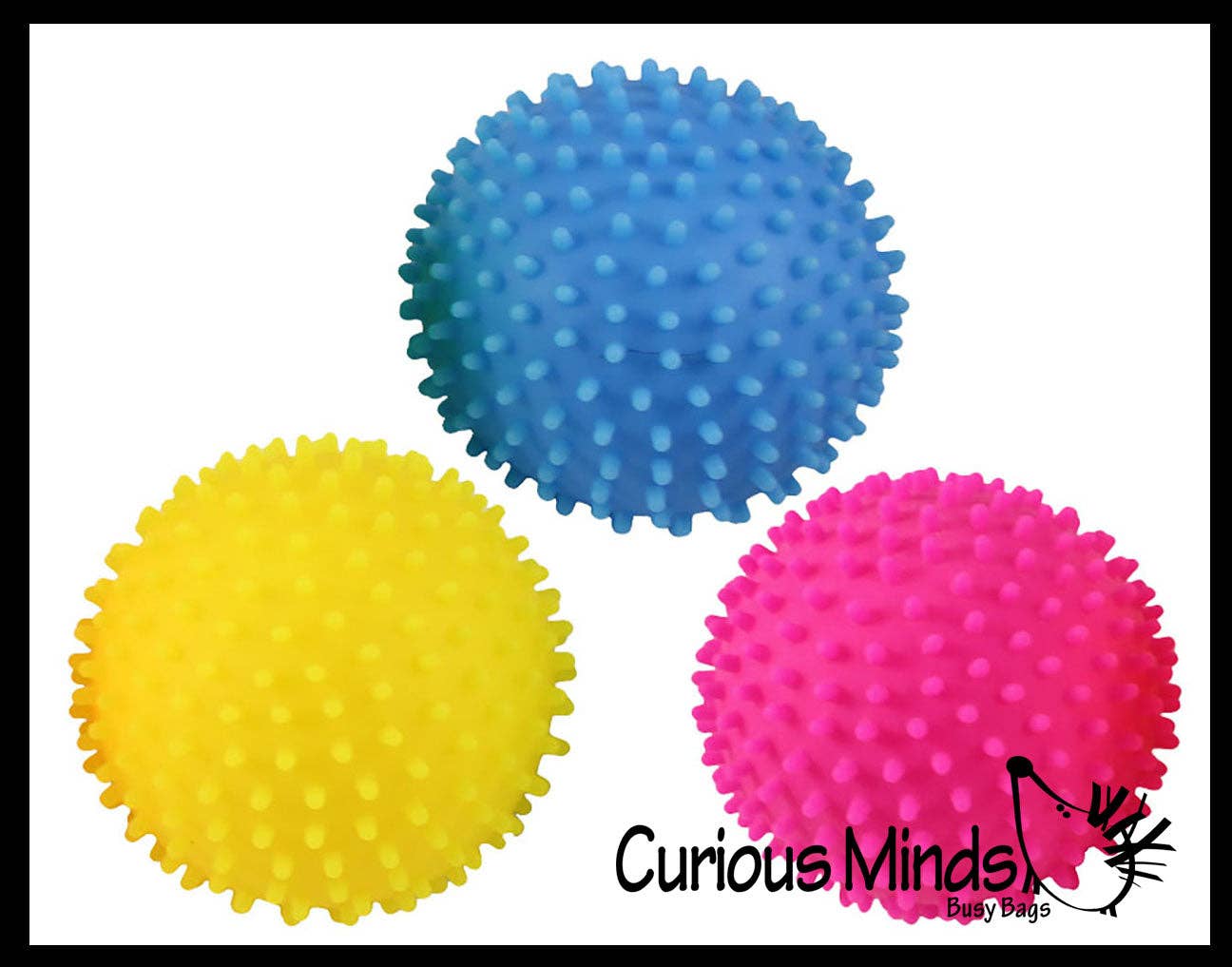 Spiky Bumpy Soft Doh Filled 1.7" Stress Ball Squishy 1PC