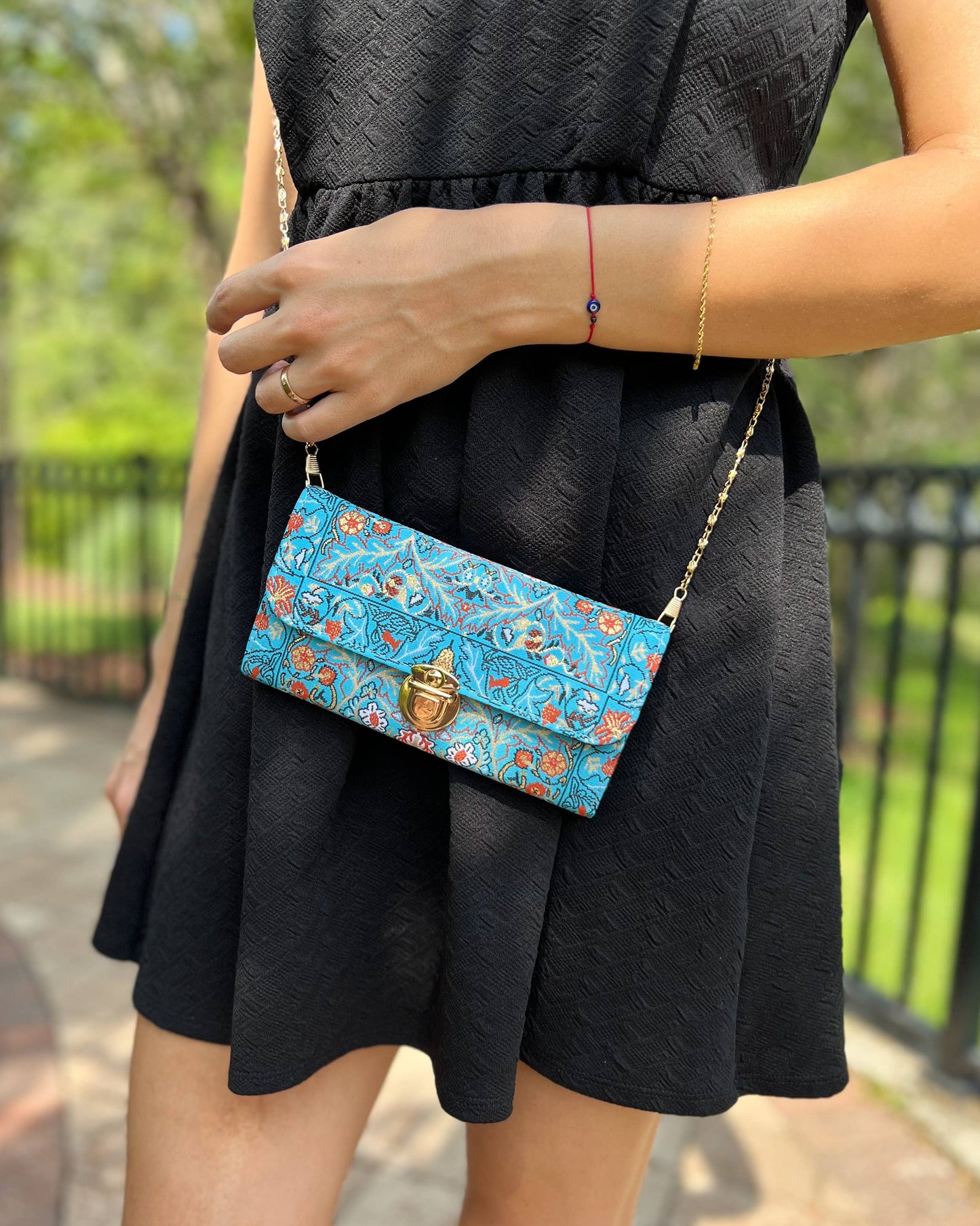 Umays Boho - Rug Design Crossbody Bag, Handmade Small Bag for Women