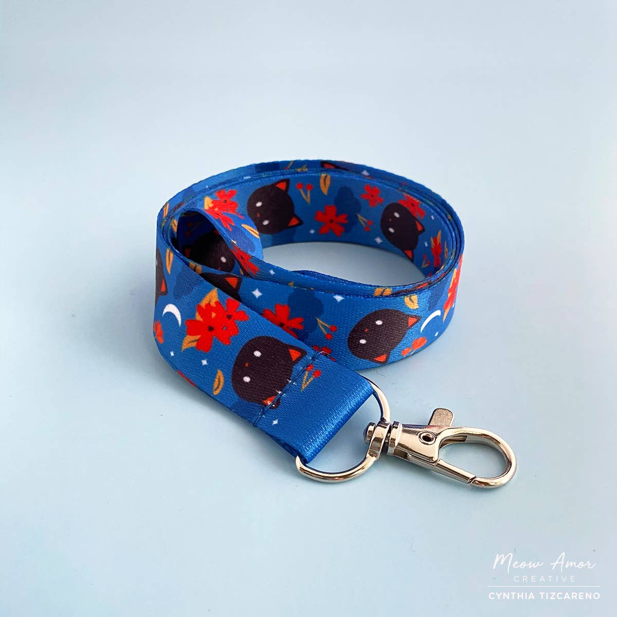 Midnight Cat Lanyard