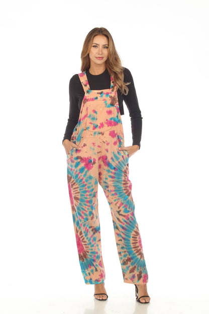 Rising International Inc - Cotton Tie Dye Multi swirl Jumpsuit Overall D860