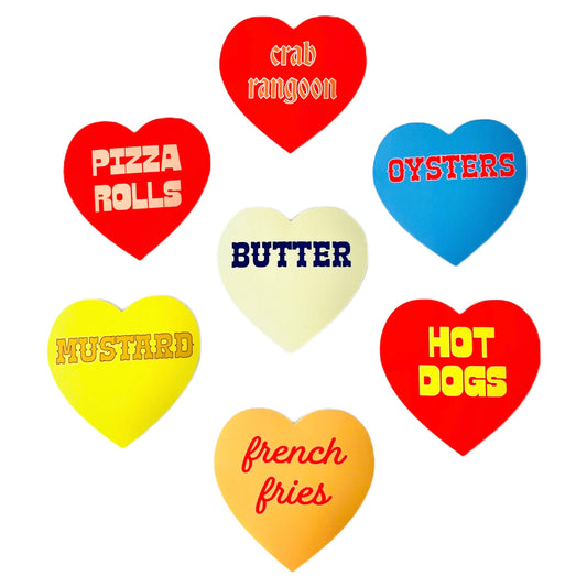The Silver Spider - French fries heart sticker // foodie cooking chef gifts