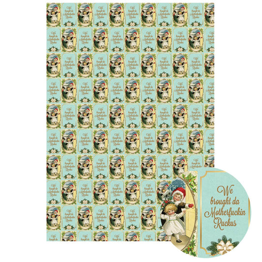 Da Motherfuckin Ruckus Wrapping Paper (Roll of 3 Sheets)