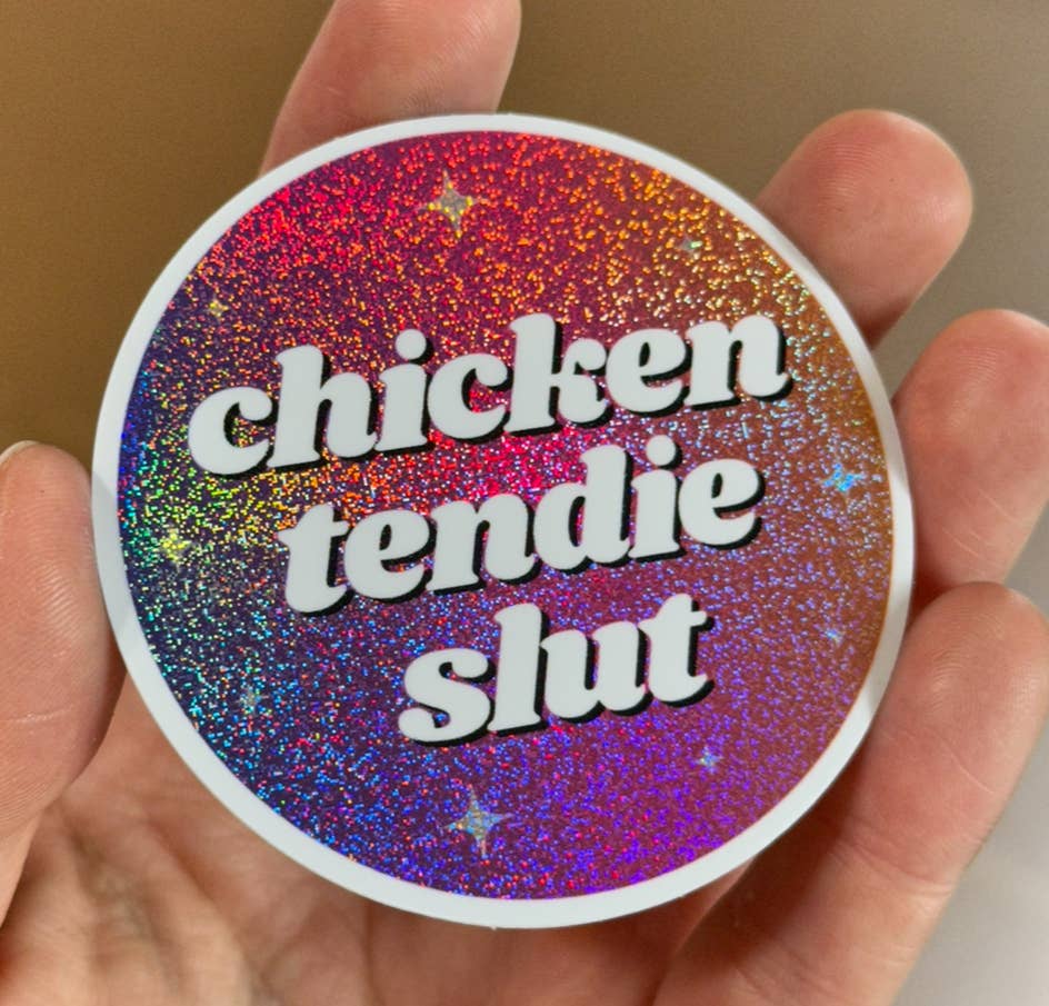 Chicken Tendie Slut Ombre Sticker
