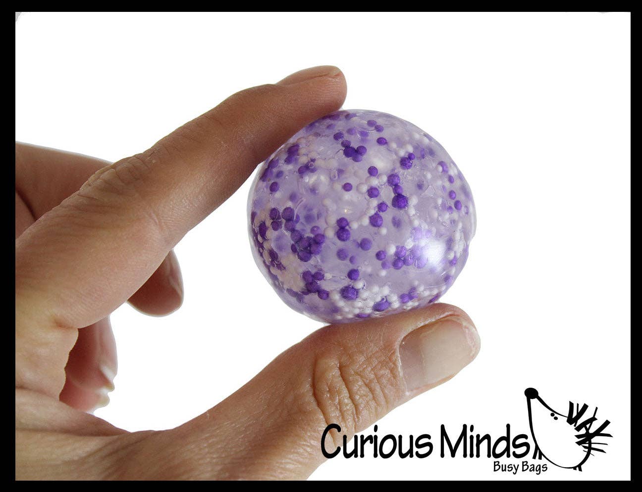 Small 1.5" Confetti Bead Ball Set with Thick Gel.  1 Set