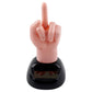 Dashboard bobblehead middle finger solar pink