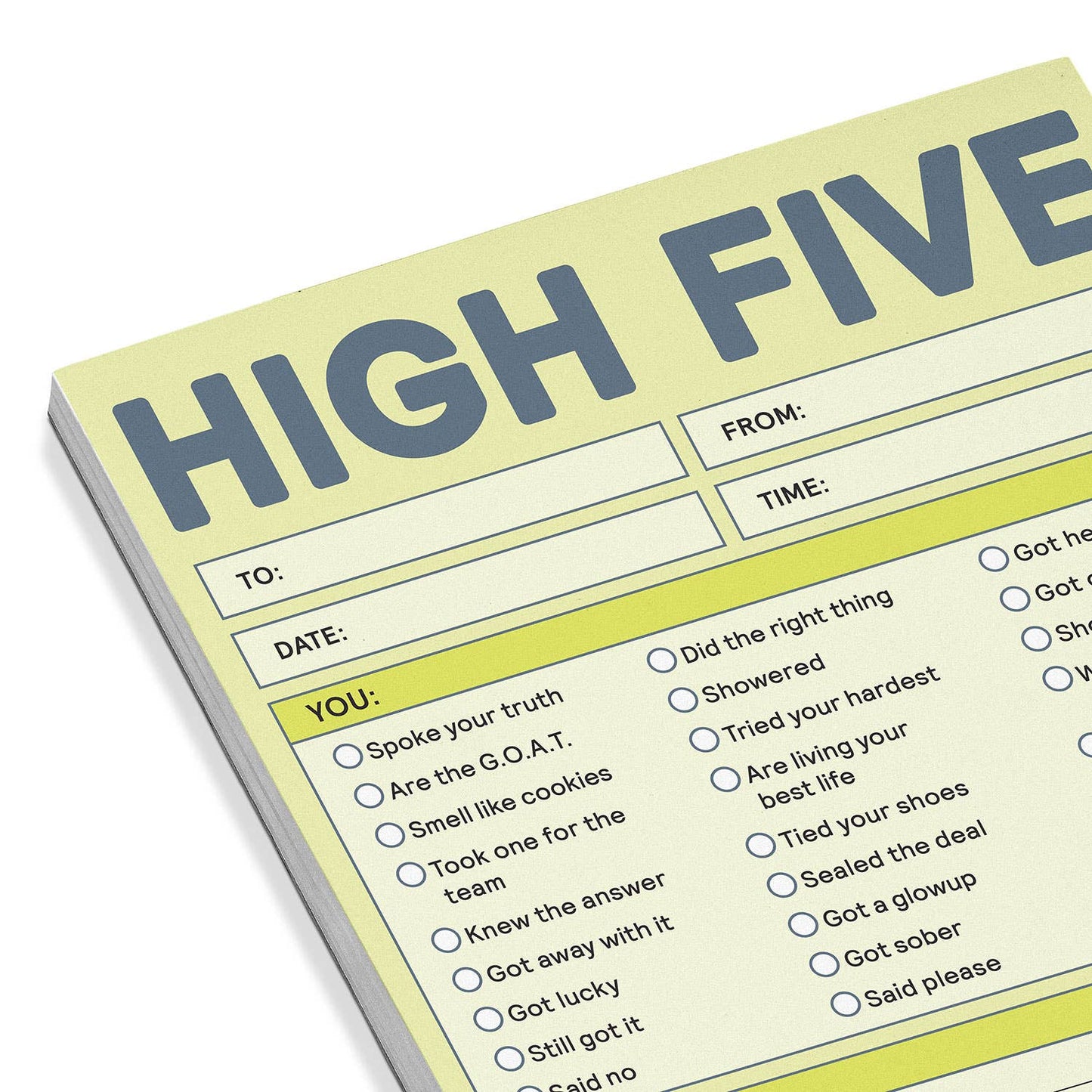 High Five Nifty Note Pad (Pastel Version)