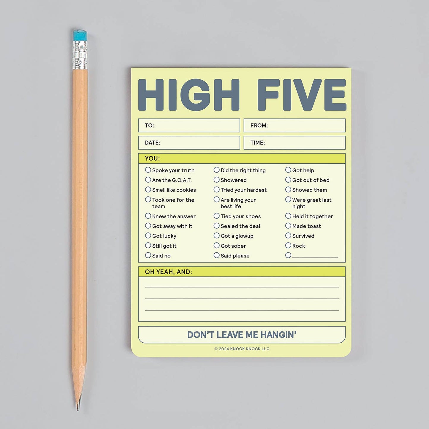 High Five Nifty Note Pad (Pastel Version)