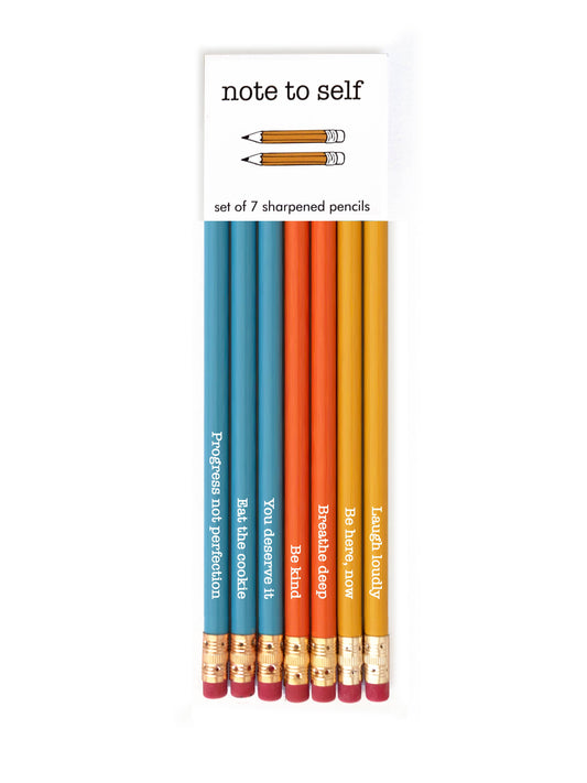 Note to Self - Set of 7 Sharpened Pencils