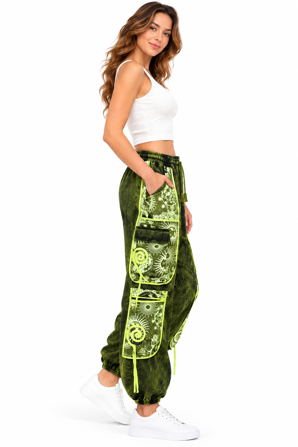 Rising International Inc - Cotton Jungle Beauty Swirl Sun Moon Pant R25926