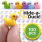 Hide-A-Duck! (100pc) Tiny Ducks To Prank Your Friends With!