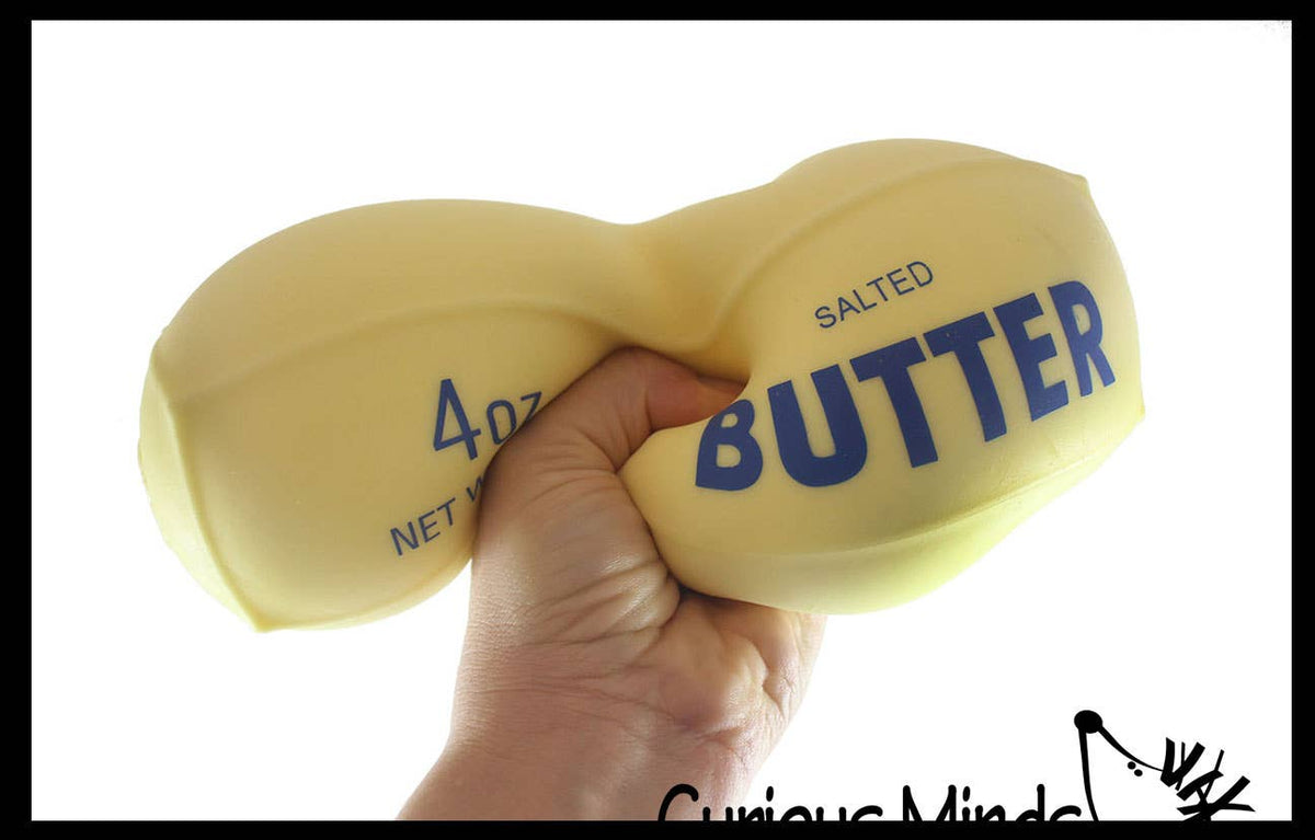 Curious Minds Toys - 1 Jumbo Butter Squishy Squeeze Stress Ball Soft Doh Filling