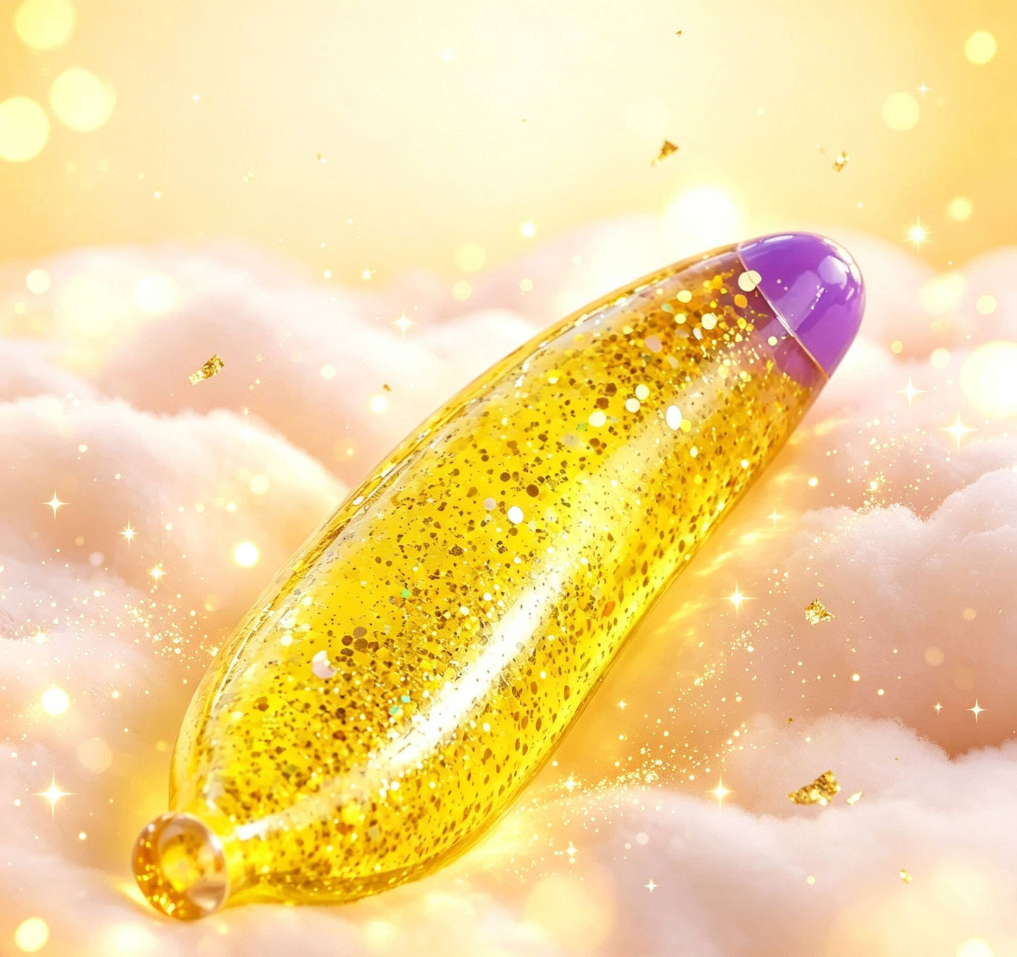 Eagle Crest Industries Inc. - Glitter Banana TPR Squishy Stress Relief Fidget Toy