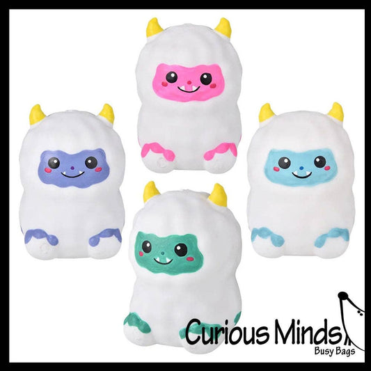 1 Yeti Squishy Squeeze Stress Ball Soft Doh Filling -1PC