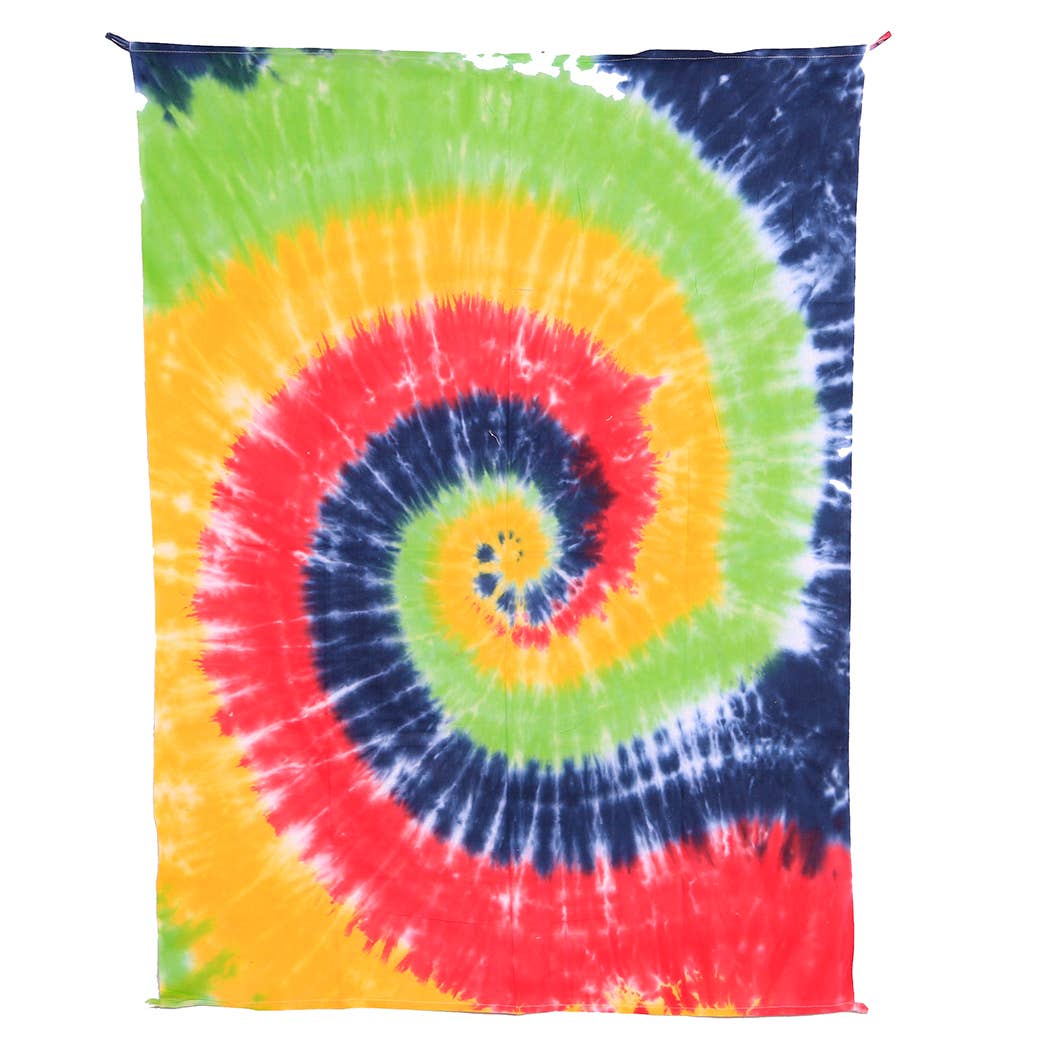Tie Dye Spiral Tapestry 30x45 NWT