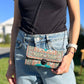 Umays Boho - Green Crossbody Bag, Rug Design Shoulder Bag, Small Cute Bag