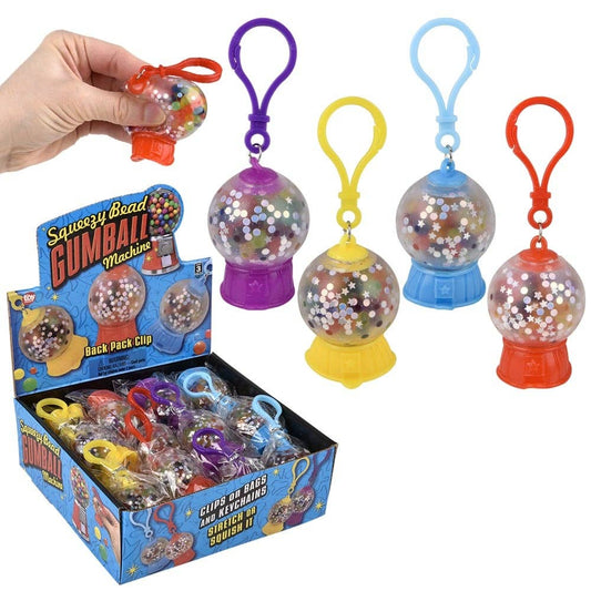 Squeezy Bead Gumball Machine Clip On 2" 1PC
