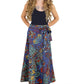 Wrap Skirt With Zip Pocket Blue Burst NWT