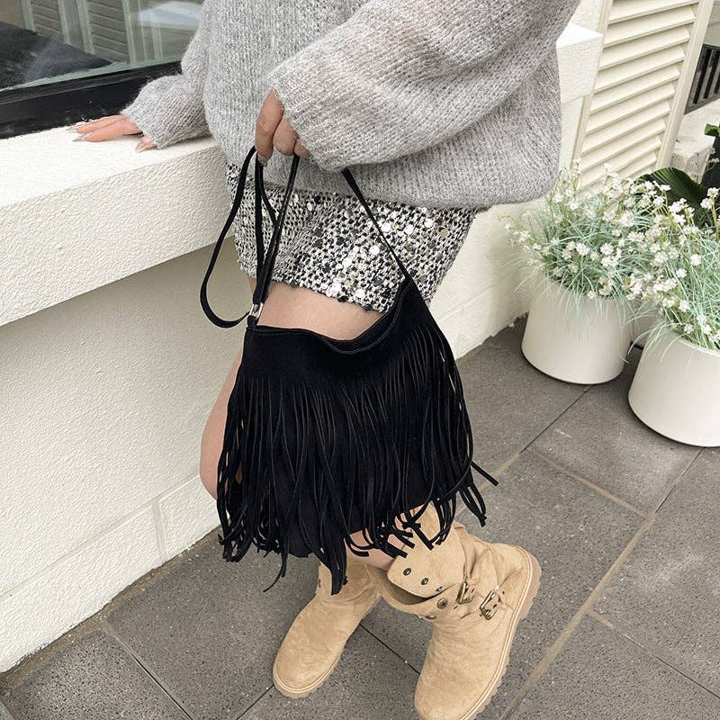 Ekartini - Fringed Crossbody Shoulder Bag For Women