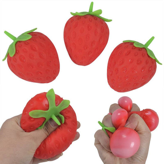 Simulation Strawberry Squishy Toy Slow Rising Stress Relief Squeeze Toy 1PC