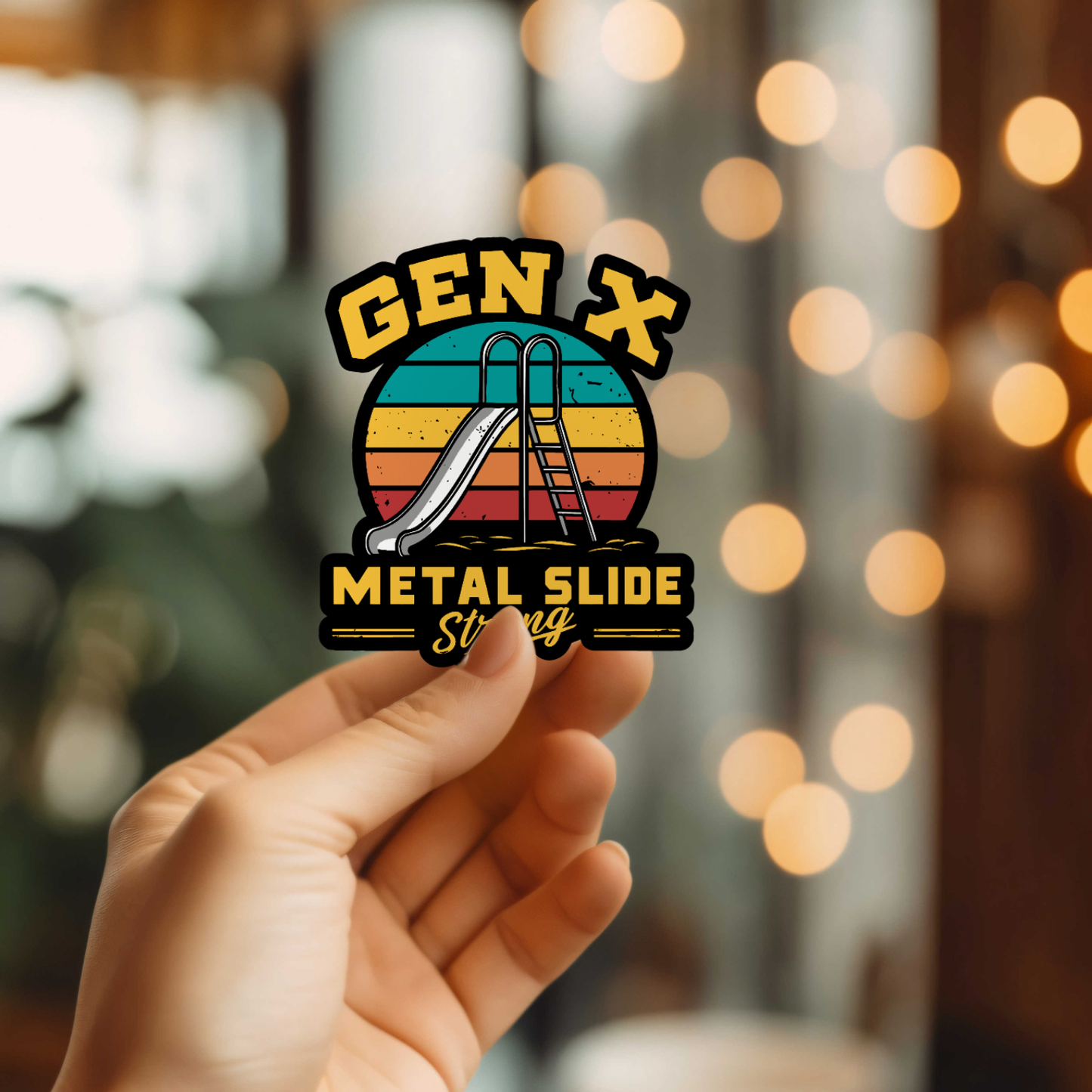 Gen X Metal Slide Vinyl Sticker