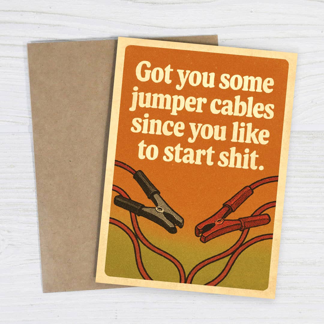 Bad Betty Greeting Co. - Jumper Cables Insult – Funny Friendship Card