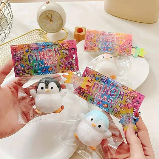 Pinch Family: Taba Squishy Penguin Fidget 1Pc -Black