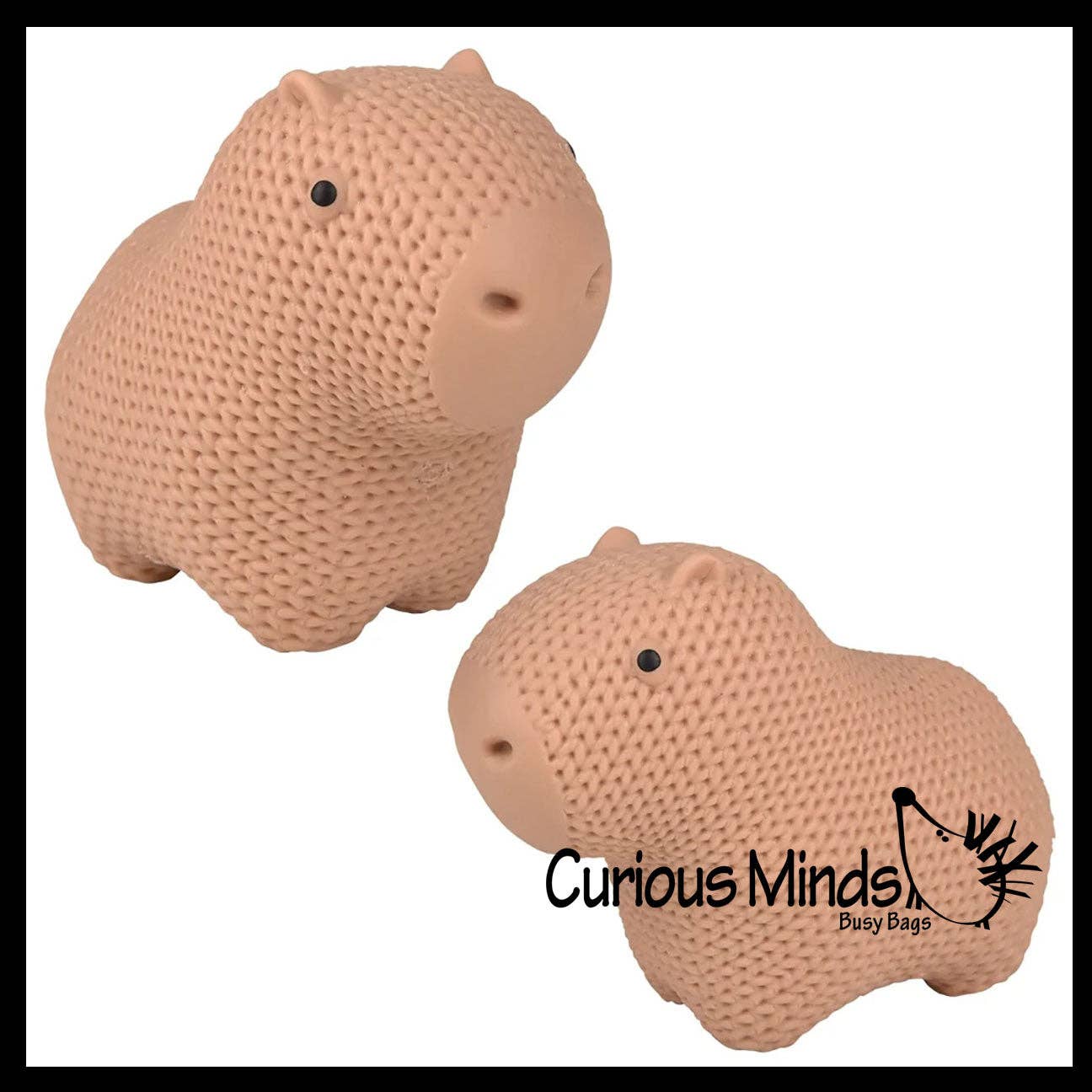 Marshmallow Crochet Look Capybara Animal Stress Ball 1PC