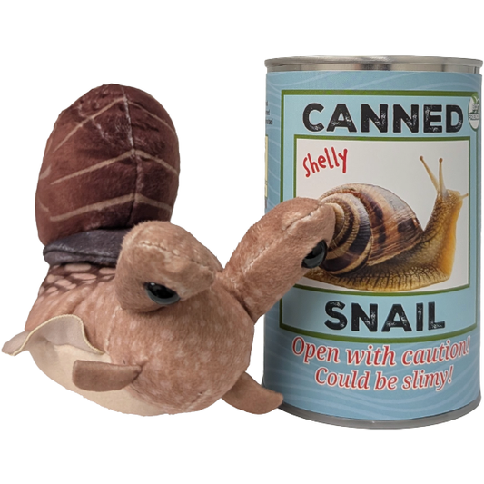 Shelly the Canned Snail | Stuffed Animal Plush w/Jokes