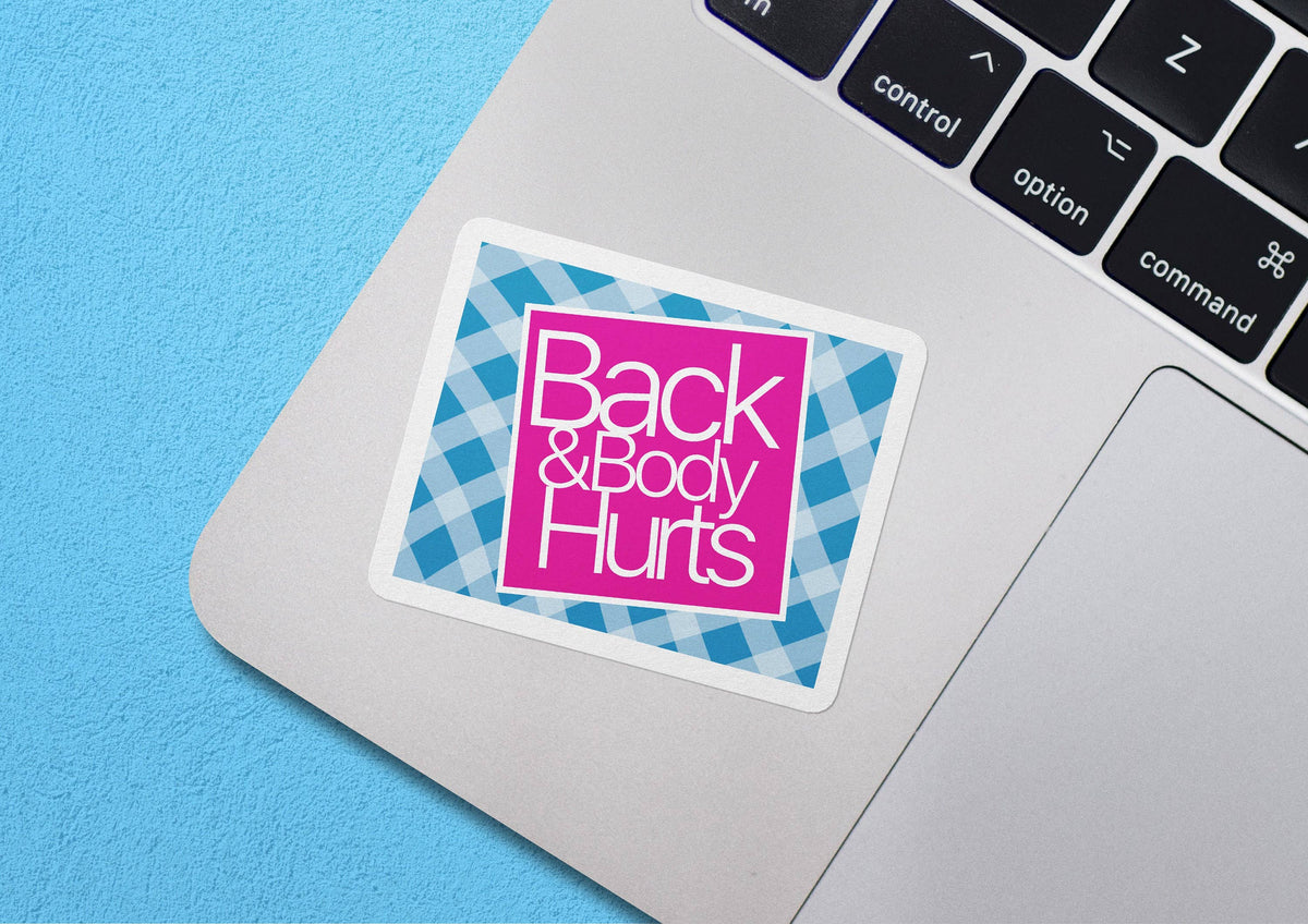 Stuff Back Sticker Back And Body Hurts Sticker – Snark Gifts