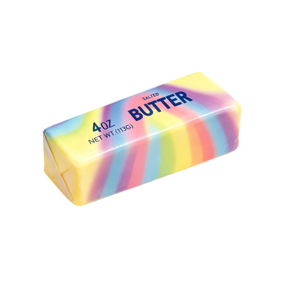 Realistic Rainbow Butter Stick Squishy Slow Rising Stress Relief Sensory Fidget Toy 1PC