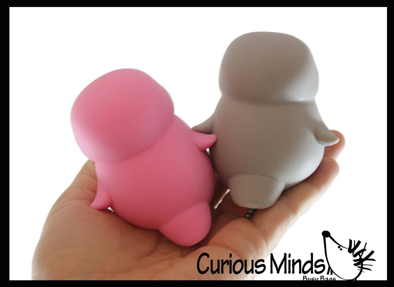 Curious Minds Toys - 1 Marshmallow Penguin Animal Stress Balls - Ultra Soft Knead
