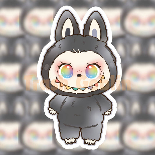 Secret Black and Rainbow Labubu Vinyl Sticker