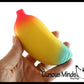 1 Random Rainbow Colored Squishy Sand Banana Toy