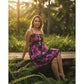 DK Hawaii - Floral Hibiscus Monstera Woman's Summer Dress