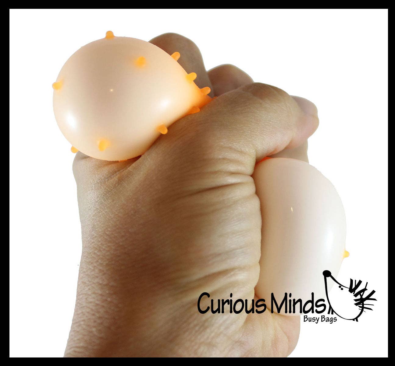 Spiky Bumpy Soft Doh Filled 1.7" Stress Ball Squishy 1PC