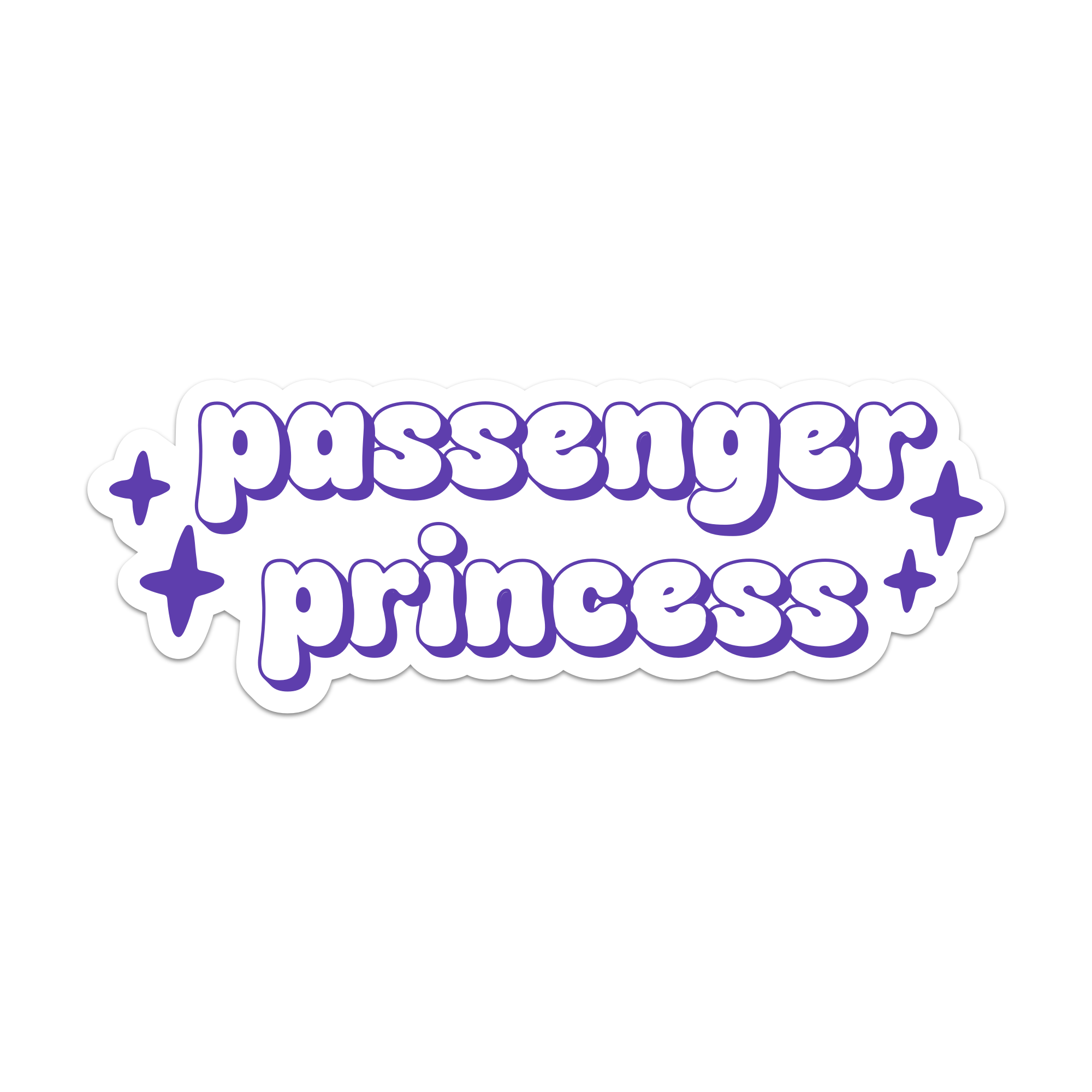 Passenger Princess Lettering Passenger Princess Sticker – Snark Gifts