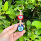 Umays Boho - Macrame Keychain with Glass Evil Eye, Boho Keychain