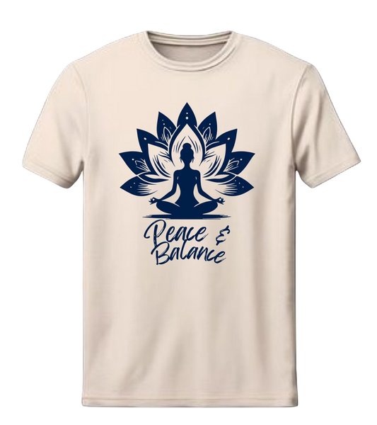 Rising International Inc - Cotton Yoga Peace Balance Lotus T shirts S137