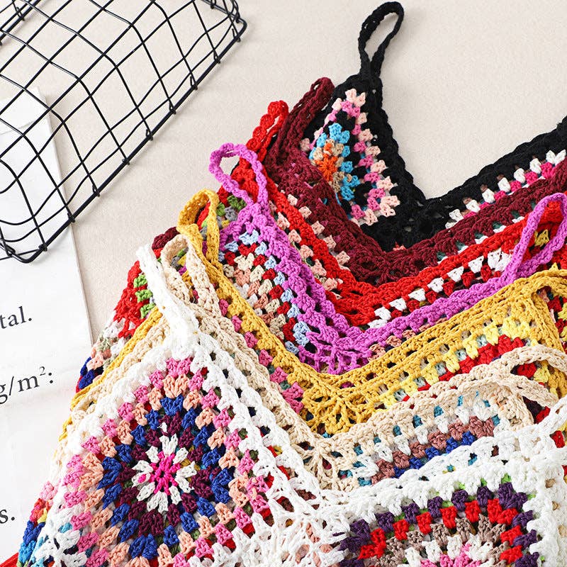 Funkyrel® Atzbranding Limited - Crosa - Bohemian Crochet Camisole Tank Top