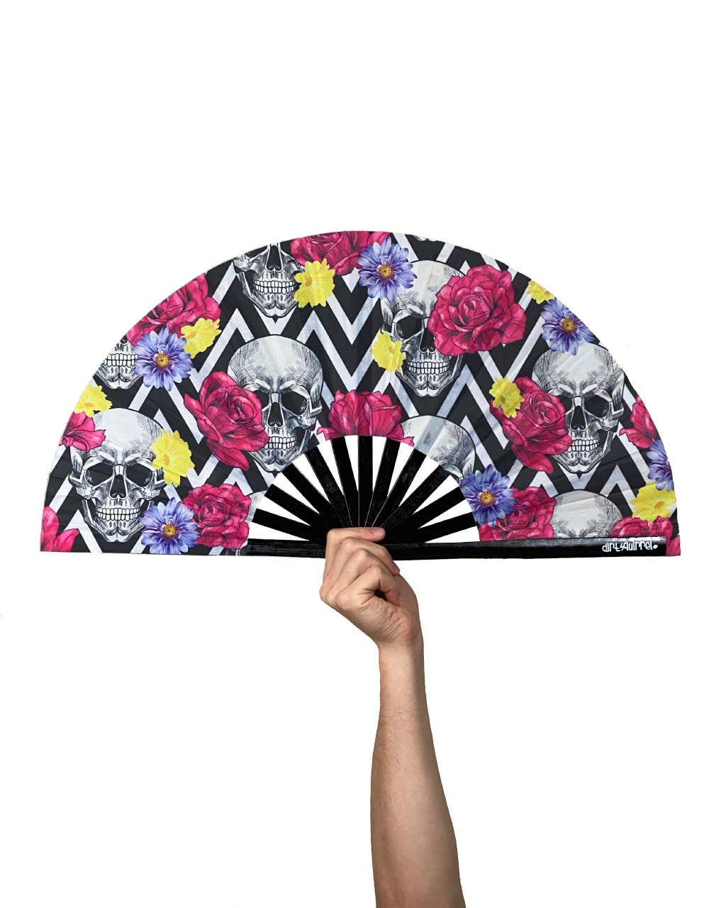 Flower Skull Clacking Fan